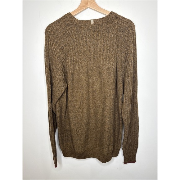 Columbia Sweater Men's XL Brown Knit Ribbed Crew Neck Outdoors Cabin‎ Grandpa - Picture 2 of 8